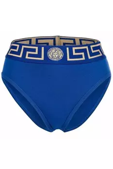 Бикини с логотипом на талии Topeka Versace, синий