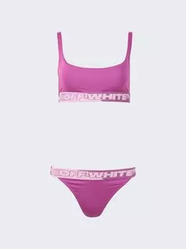 Бикини с логотипом Off-White, розовый