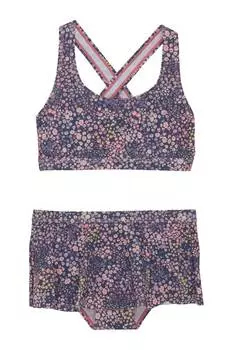 Бикини с оборками и юбкой Color Kids, индиго