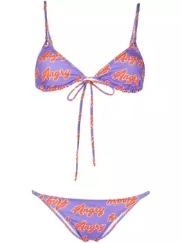 Бикини с принтом Angry Natasha Zinko, фиолетовый