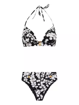 Бикини с принтом Balmain, черный