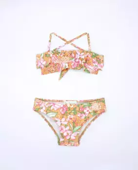 Бикини с принтом для малышки и перекрещенными бретелями Fina Ejerique, многоцветный