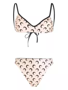 Бикини с принтом Marine Serre, нейтральный