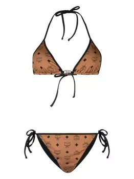 Бикини с принтом Monogram MCM, синий