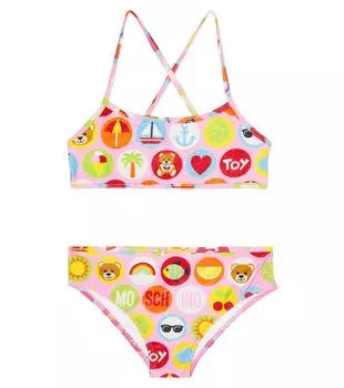 Бикини с принтом Moschino, розовый