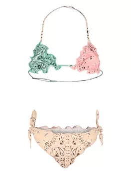 Бикини с принтом пейсли MC2 Saint Barth Kids, нейтральный