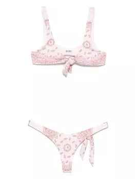 Бикини с принтом пейсли The Attico, розовый