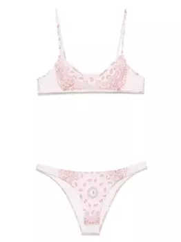 Бикини с принтом пейсли The Attico, розовый