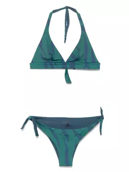 Бикини с принтом «зебра» Fisico, зеленый