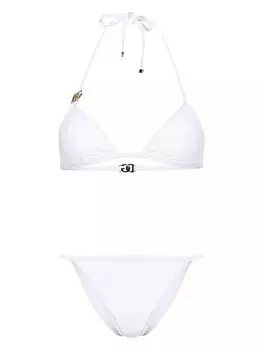 Бикини с треугольными чашками и логотипом Dolce & Gabbana, белый