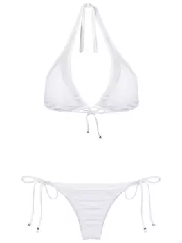Бикини с треугольными вставками и прозрачными вставками Amir Slama, белый
