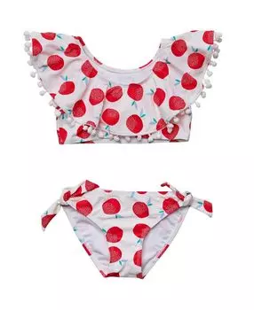 Бикини с воланами из экологически чистого материала для малышей и девочек с сочными фруктами Snapper Rock