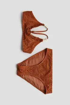 Бикини с воротником халтернэк H&M, коричневый