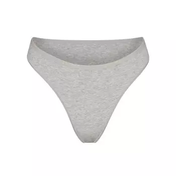 Бикини с высоким бегуном SKIMS Cotton Logo, цвет Light Heather Grey