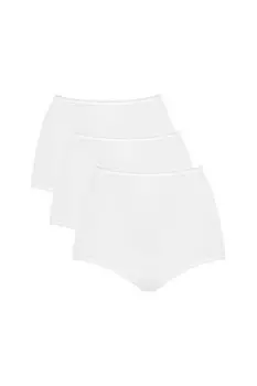 Бикини с высокой талией - 3 пары Sloggi, белый
