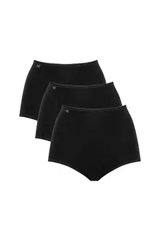 Бикини с высокой талией - 3 пары Sloggi, черный