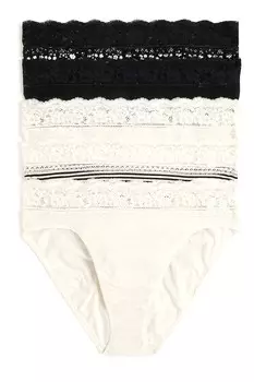 Бикини с высокой талией - 5 пар Marks & Spencer, черный