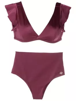 Бикини с завышенной талией и V-образным вырезом Brigitte, фиолетовый