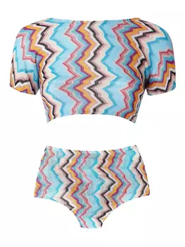 Бикини с зигзагообразным узором Missoni, синий