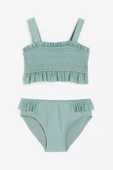 Бикини со сборками и воланом H&M, зеленый