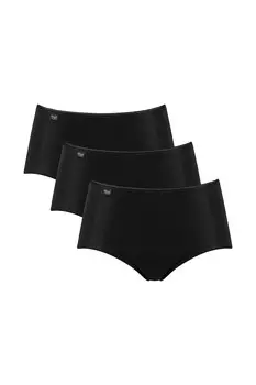 Бикини со средней талией - 3 пары Sloggi, черный