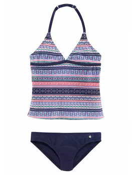 Бикини sOliver Tankini, цвет blau-ros-gestreift