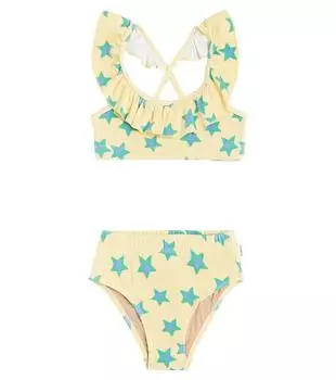 Бикини Starflowers в рубчик Tinycottons, желтый