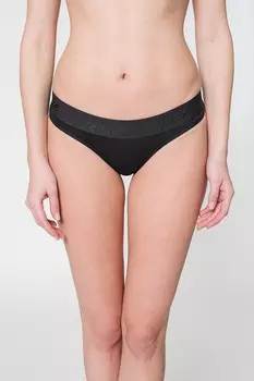Бикини-Стринги с заниженной талией Aerie, черный