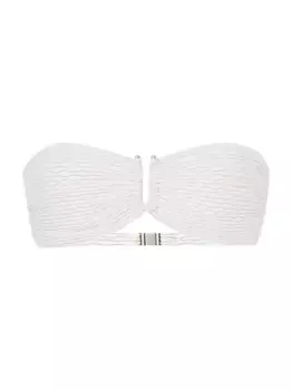 Бикини-топ-бандо Verone с текстурированными волнами Milly, белый