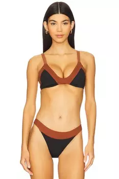 Бикини топ Brett Gigi C, black & cognac