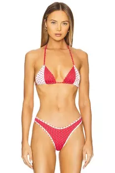 Бикини-топ Coastal от Frankies Bikinis, red polka dot print
