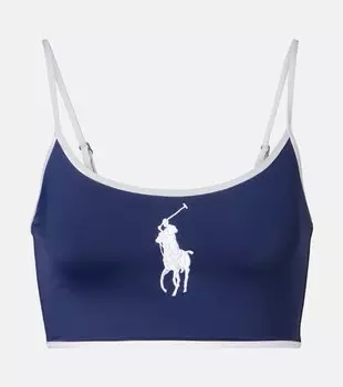 Бикини топ Crop Cami с логотипом Polo Ralph Lauren, темно-синий
