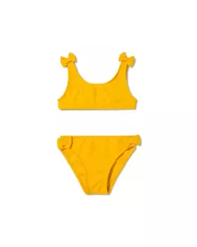 Бикини топ для девочки с жаккардовым логотипом Tous, жёлтый