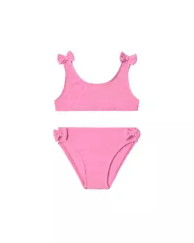 Бикини топ для девочки с жаккардовым логотипом Tous, цвет Rosa