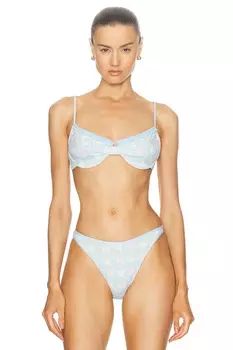 Бикини-топ на косточках с рюшами из коллаборации с Elsa Hosk Heavy Manners, цвет Some Velvet Morning