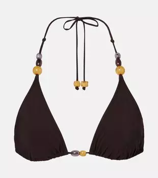 Бикини топ с бисером Tory Burch, Deep Chocolate