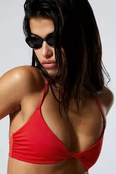 Бикини-Топ с халтернеем Weekday, красный