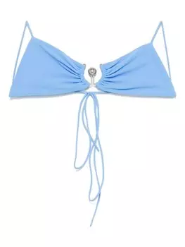Бикини-топ с оборками Christopher Esber, синий