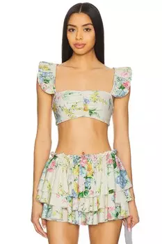 Бикини-топ с рюшами Selkie, briar rose