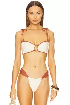 Бикини-топ с завязками Tori от Montce Swim, oat terracotta
