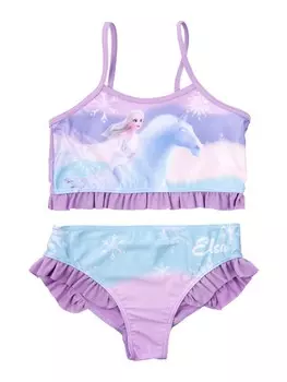Бикини United Labels Disney Die Eisknigin Bikini mit Rschen Elsa Frozen Zweiteiler, фиолетовый