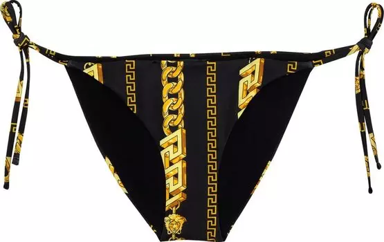 Бикини Versace Chain Pinstripe Bikini Bottoms 'Black/Gold', черный