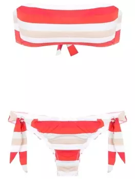 Бикини в полоску со съемными бретелями Amir Slama, красный