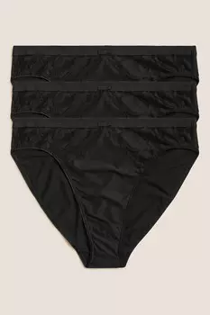Бикини Wildblooms - 3 пары Marks & Spencer, черный