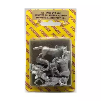 Билл Андерсон, Фрэнк Шепард и Джеймс «Пони» Хилл — верхом, Historical Miniatures - Old West (28mm)