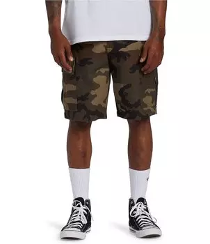 Billabong Combat Camouflage 9,5Шорты-карго по внутреннему шву, зеленый
