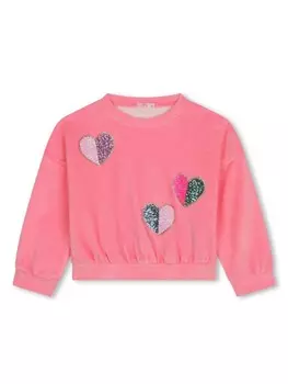 Billieblush бархатная толстовка, украшенная пайетками, розовый