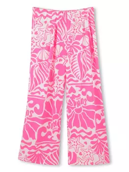 Billieblush брюки с принтом, розовый