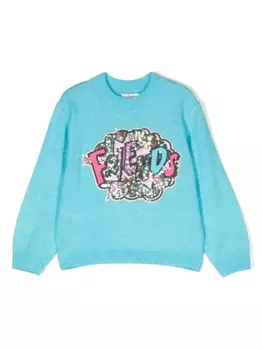 Billieblush джемпер с пайетками, синий