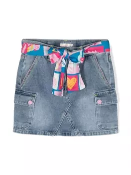 Billieblush джинсовая юбка мини, синий